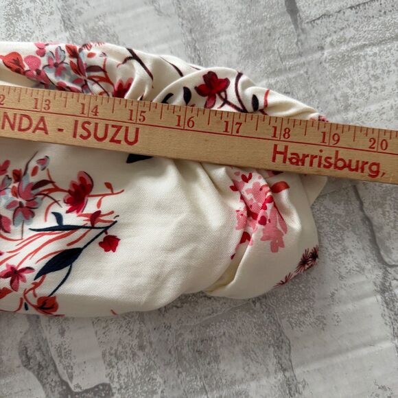 Worthington Sasha Floral Blazer 3/4 Ruched Sleeve Light Shoulder Pad Office XXL - Picture 10 of 11